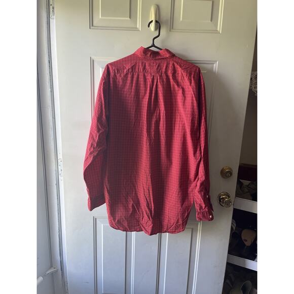 Ralph Lauren Blake Men's L Red Plaid Long Sleeve Button Down Shirt Cotton - Picture 5 of 5